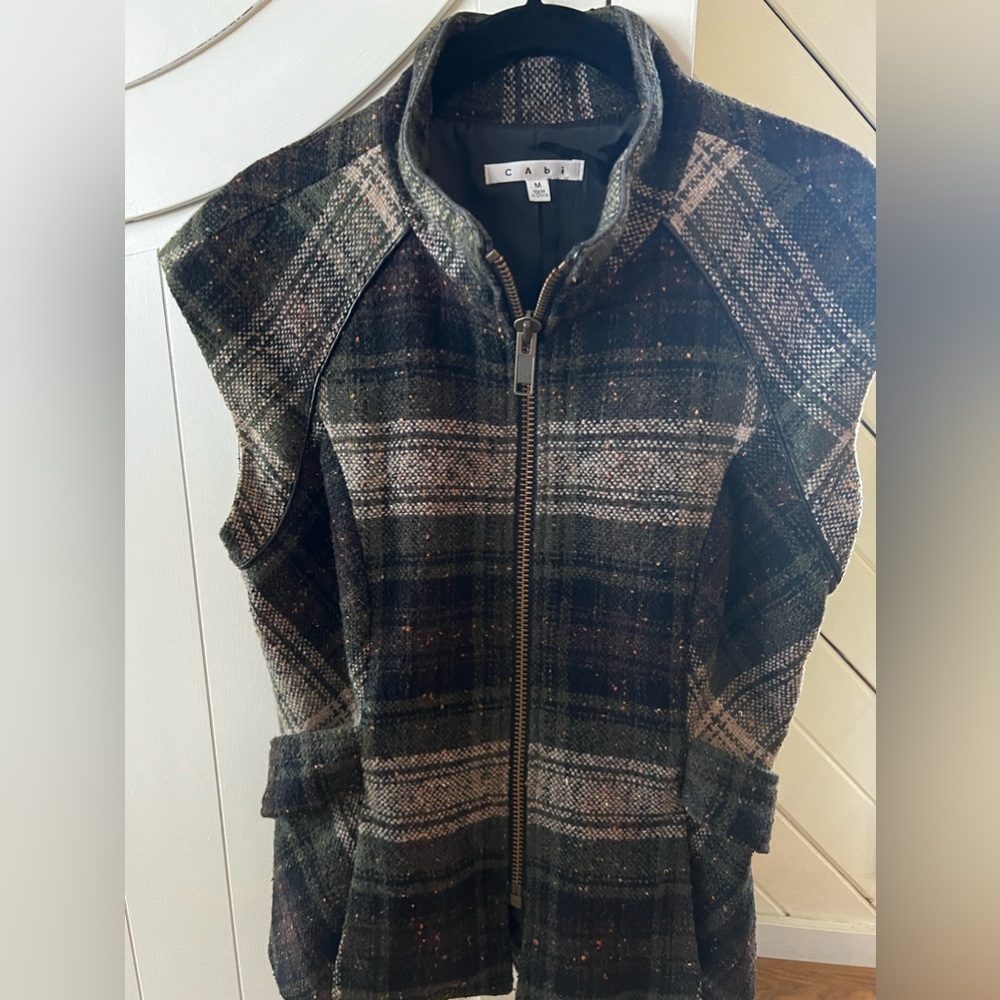 Cabi tweed vest . Style 611. All Tied Up Plaid vest Size Medium
